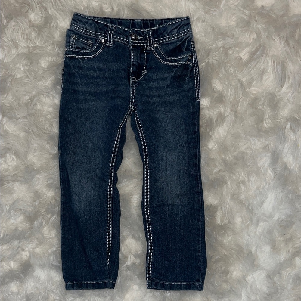 Cherokee Navy Kids Jeans with Contrast Stitching